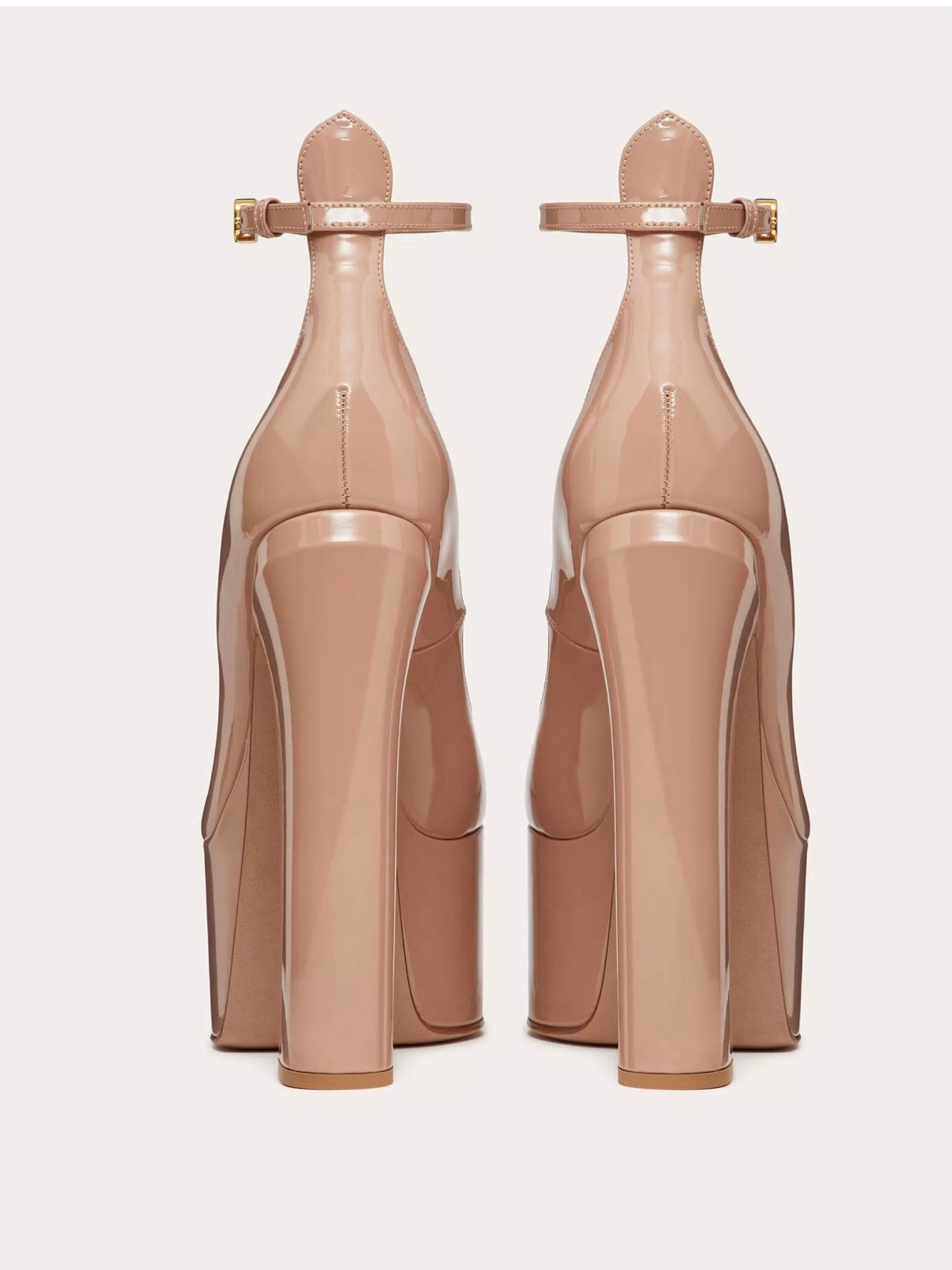 VALENTINO GARAVANI TAN-GO PLATFORM PUMP IN PATENT LEATHER 155 MM, SIZE 8.5