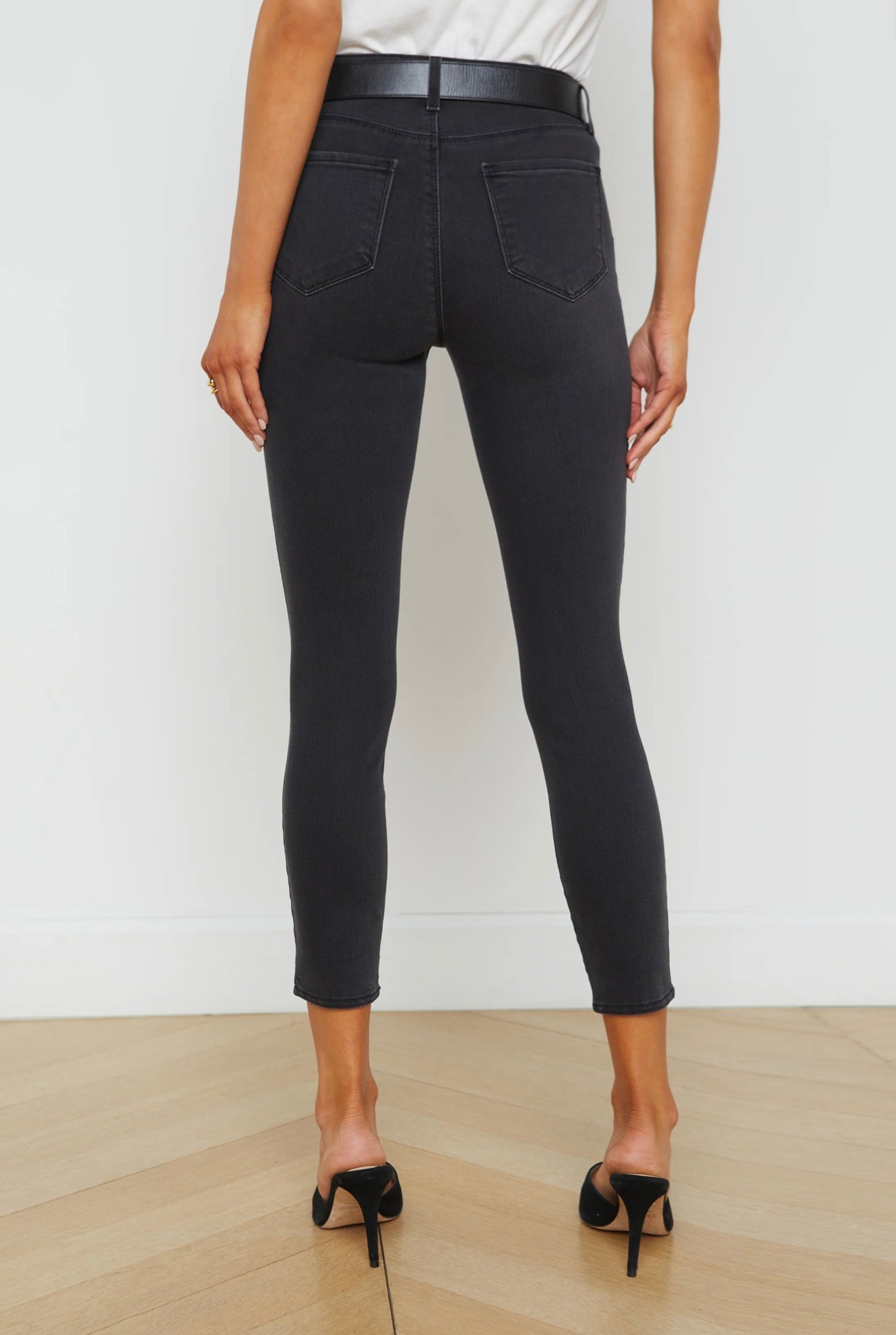 L'AGENCE Margot High Rise Skinny Jean, dark graphite, SIZE 24
