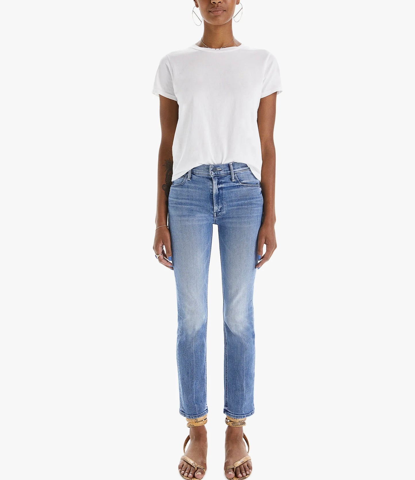 MOTHER The Mid Rise Dazzler Ankle, Size 25, Wash we the animals