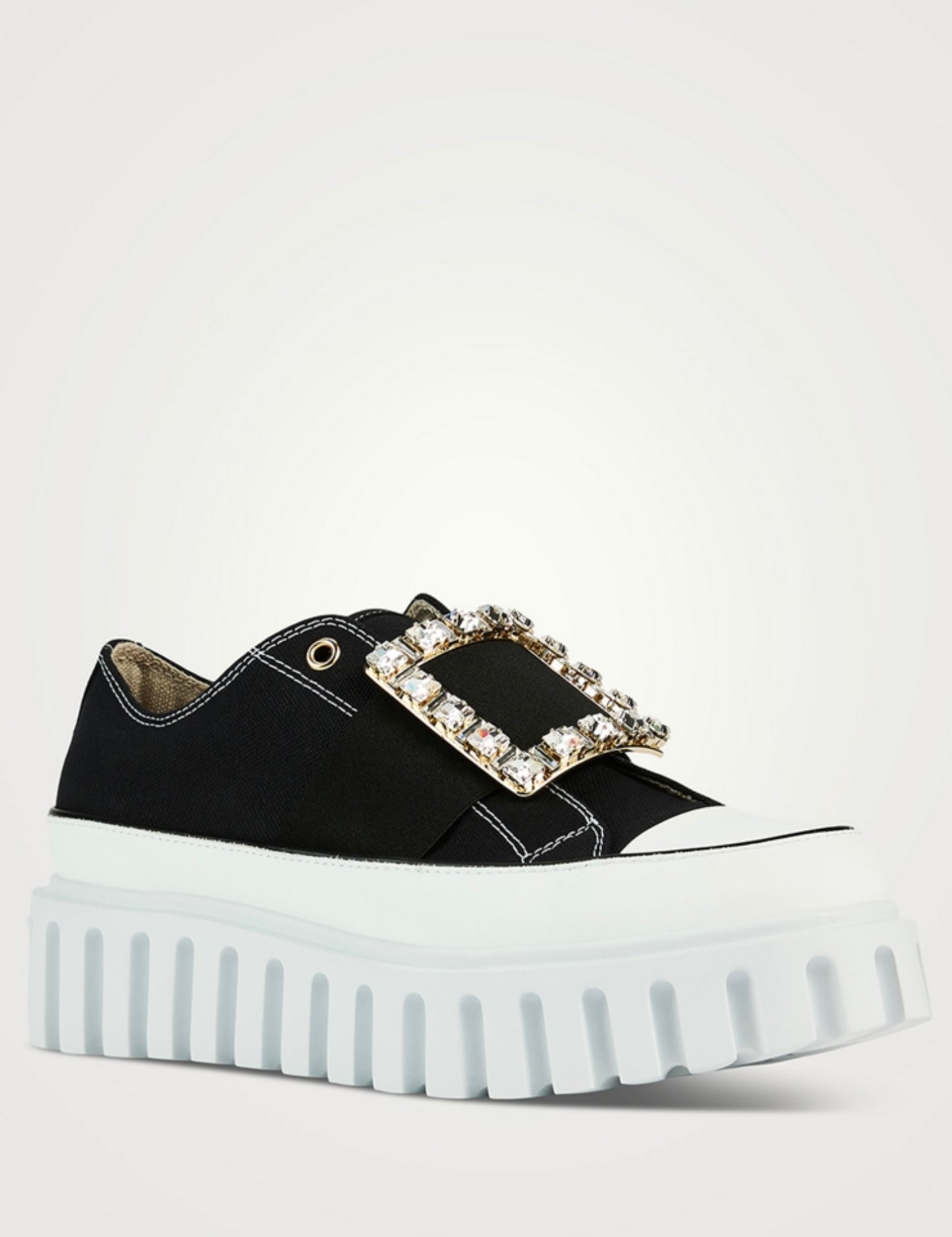 ROGER VIVIER
Viv' Go-Thick Canvas Slip-On Sneakers, SIZE36.5