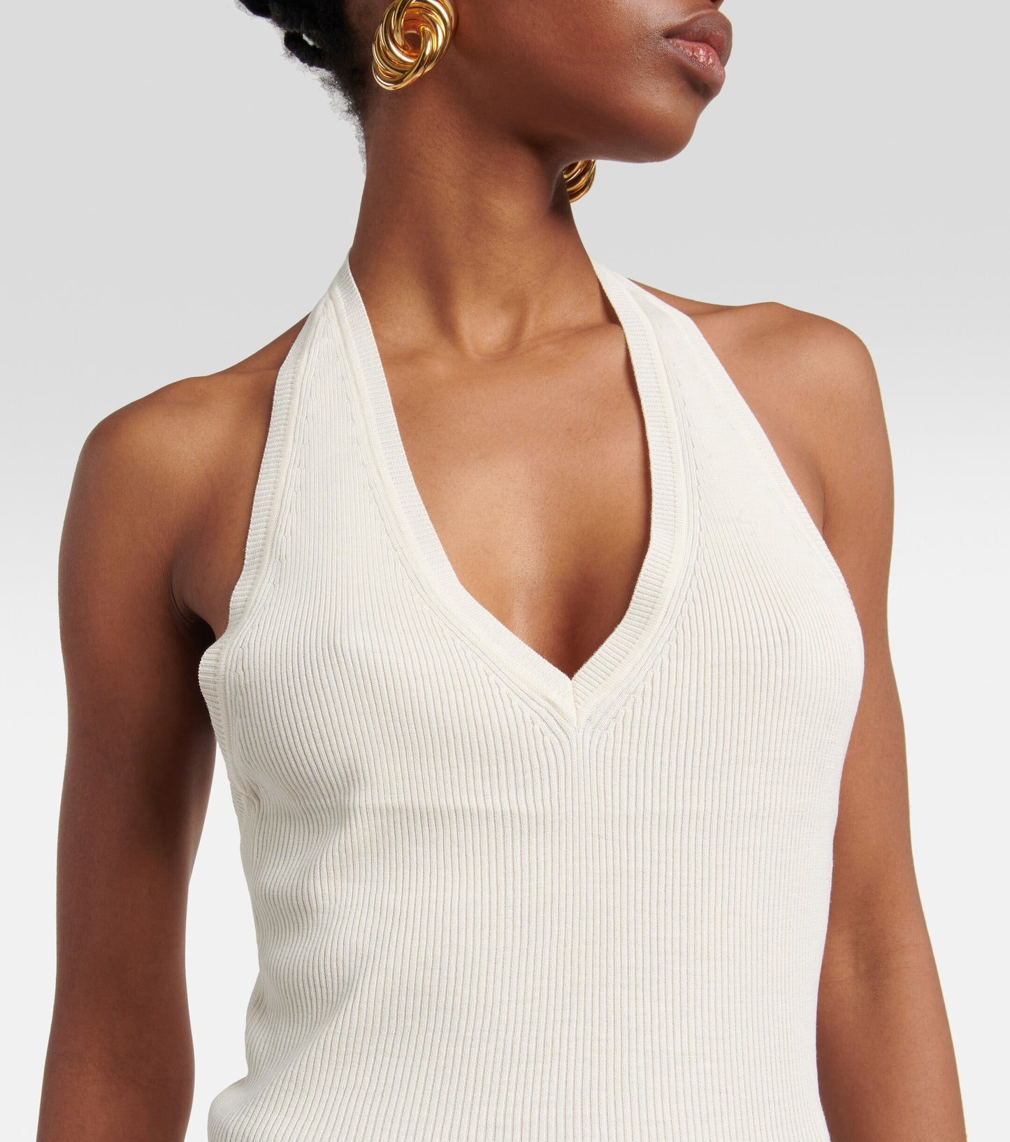 NILI LOTAN IVEY SILK HALTER, XSMALL