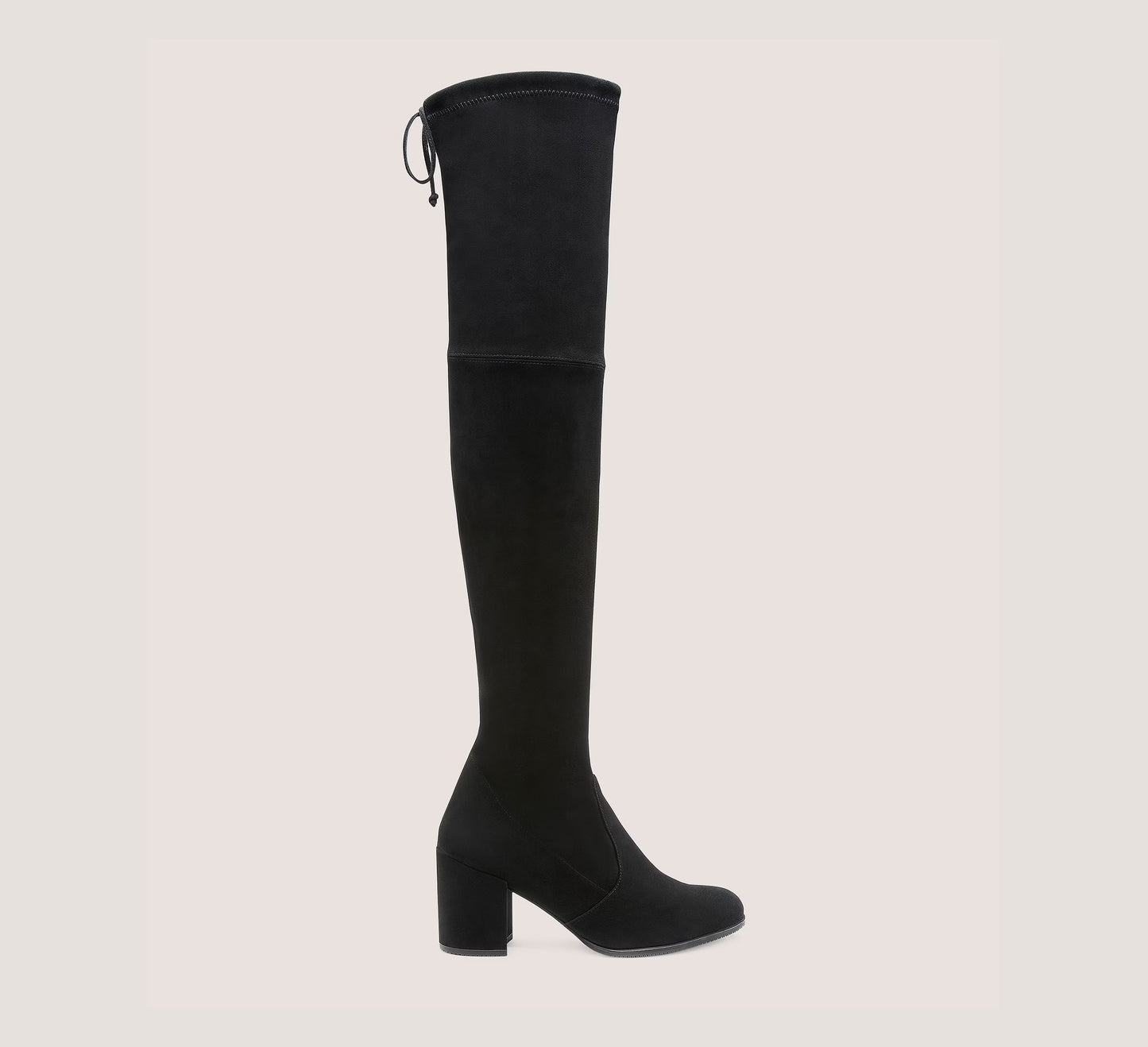 Stuart Weitzman TIELAND over the knee black suede boots, size 7.5