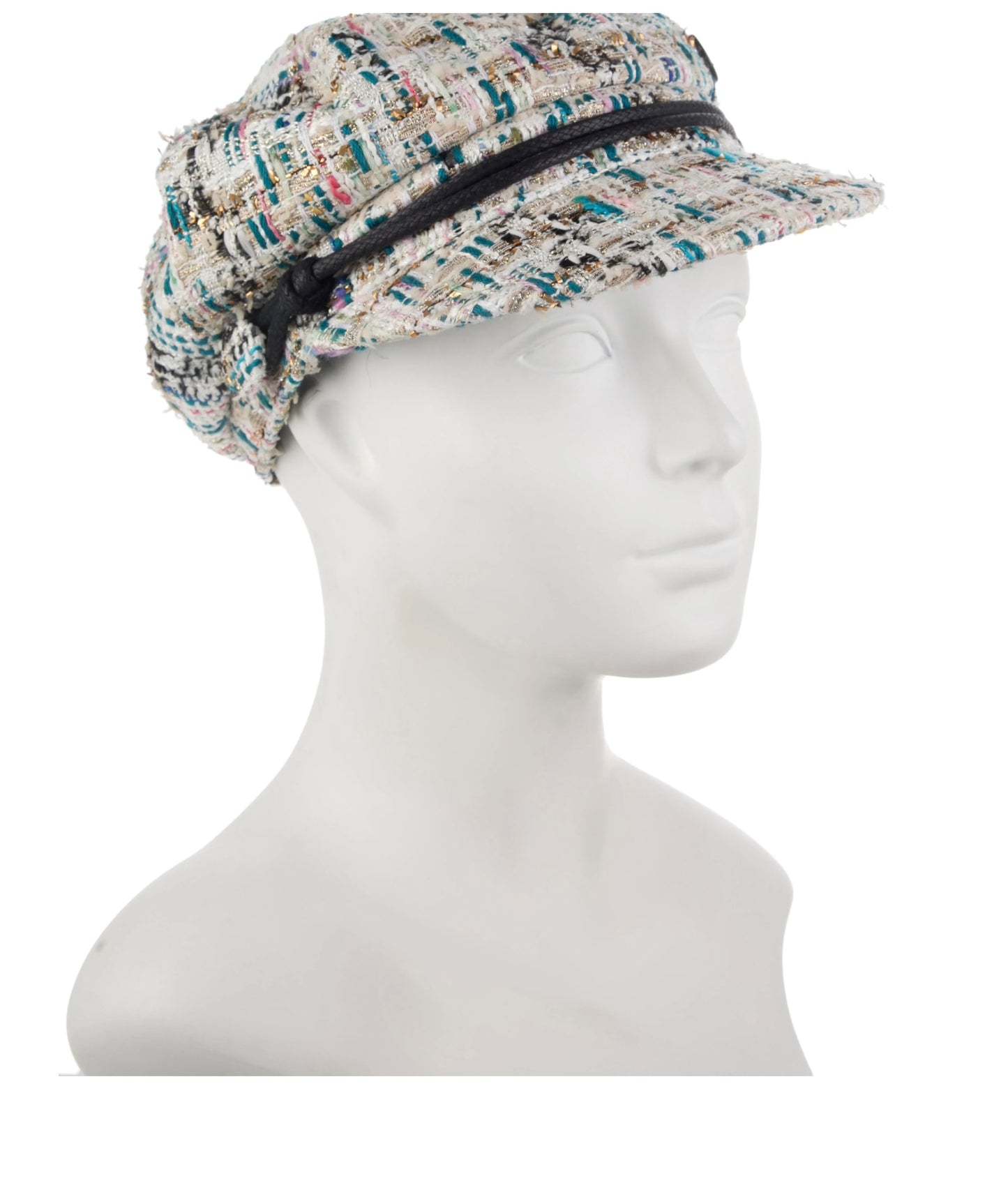 Maison Michel Tweed Newsboy Cap
