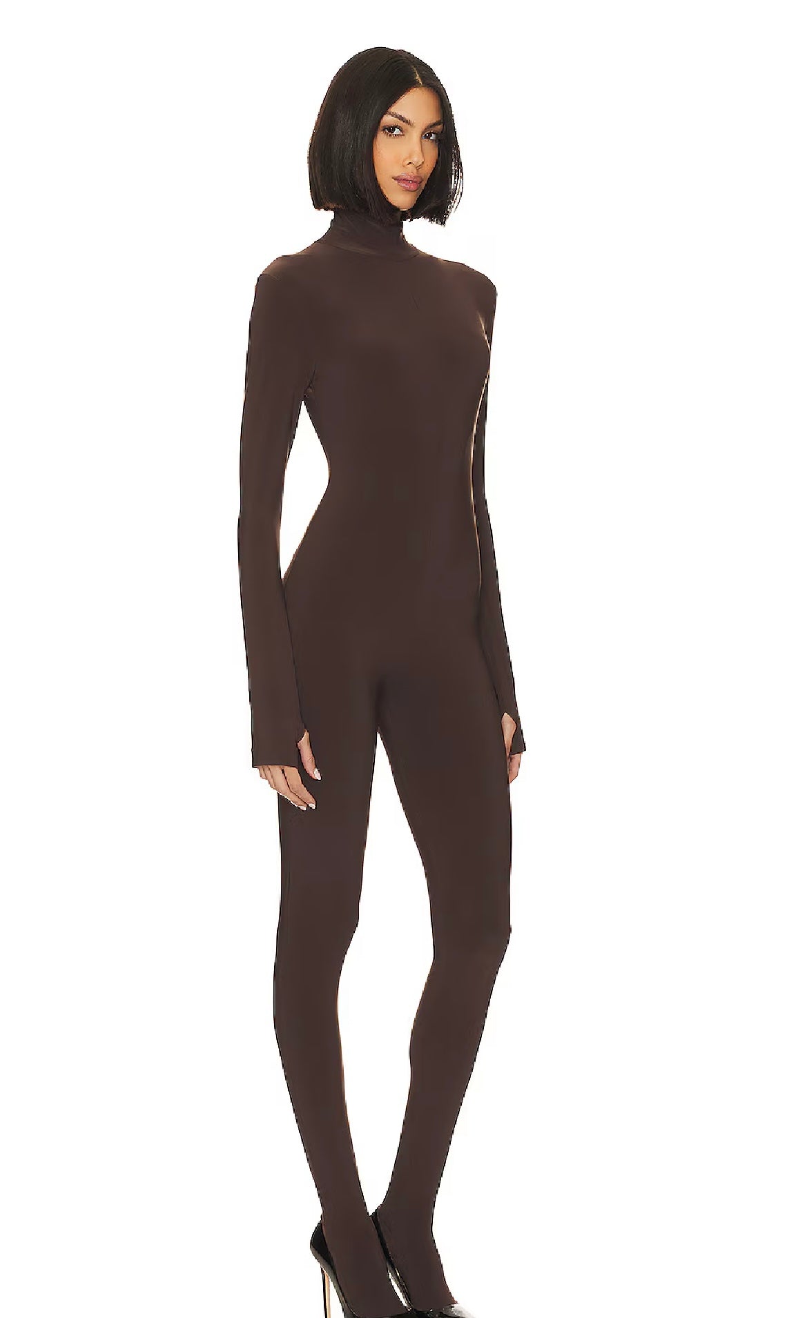 Norma Kamali NWT Slim Fit Turtle Catsuit With Footsie, MEDIUM