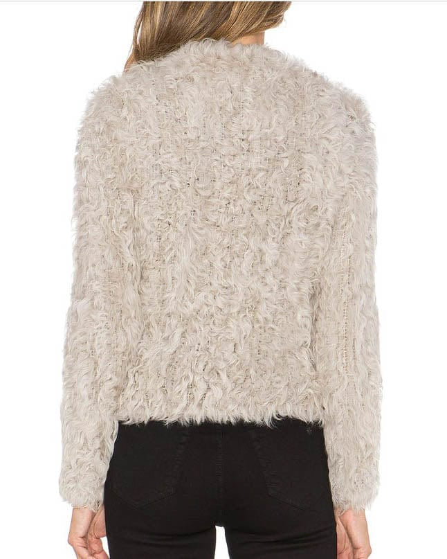 IRO "KALD" SHEARLING JACKET, SIZE 38