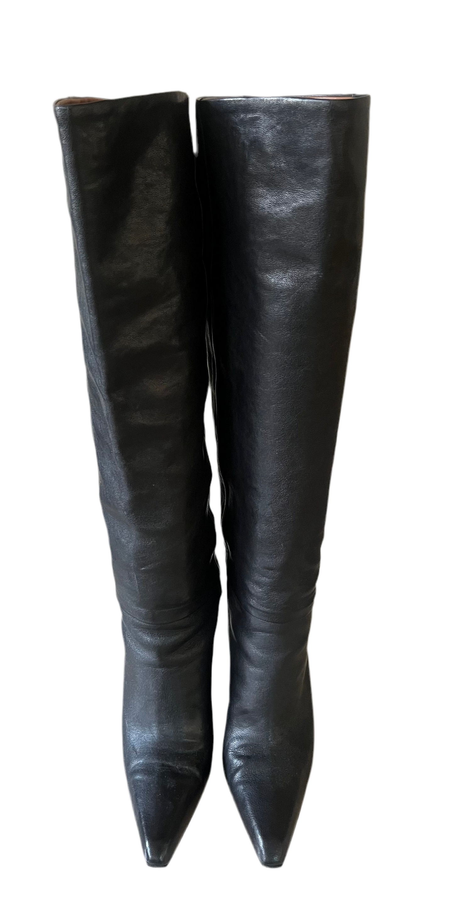 PARIS TEXAS Jane leather knee-high boots, SIZE 36