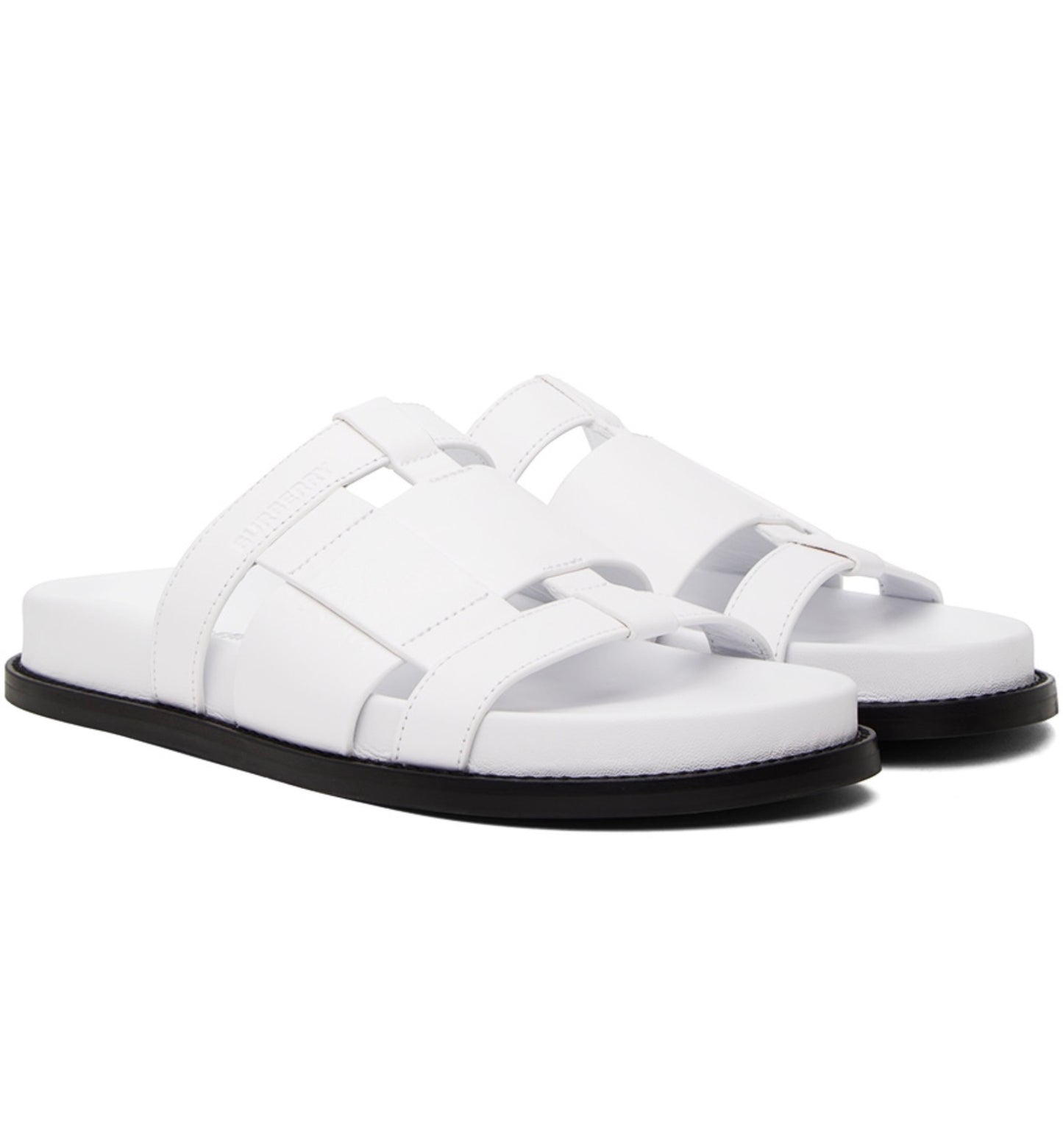 BURBERRY Thelma Cage Slide Sandal white, 36.5
