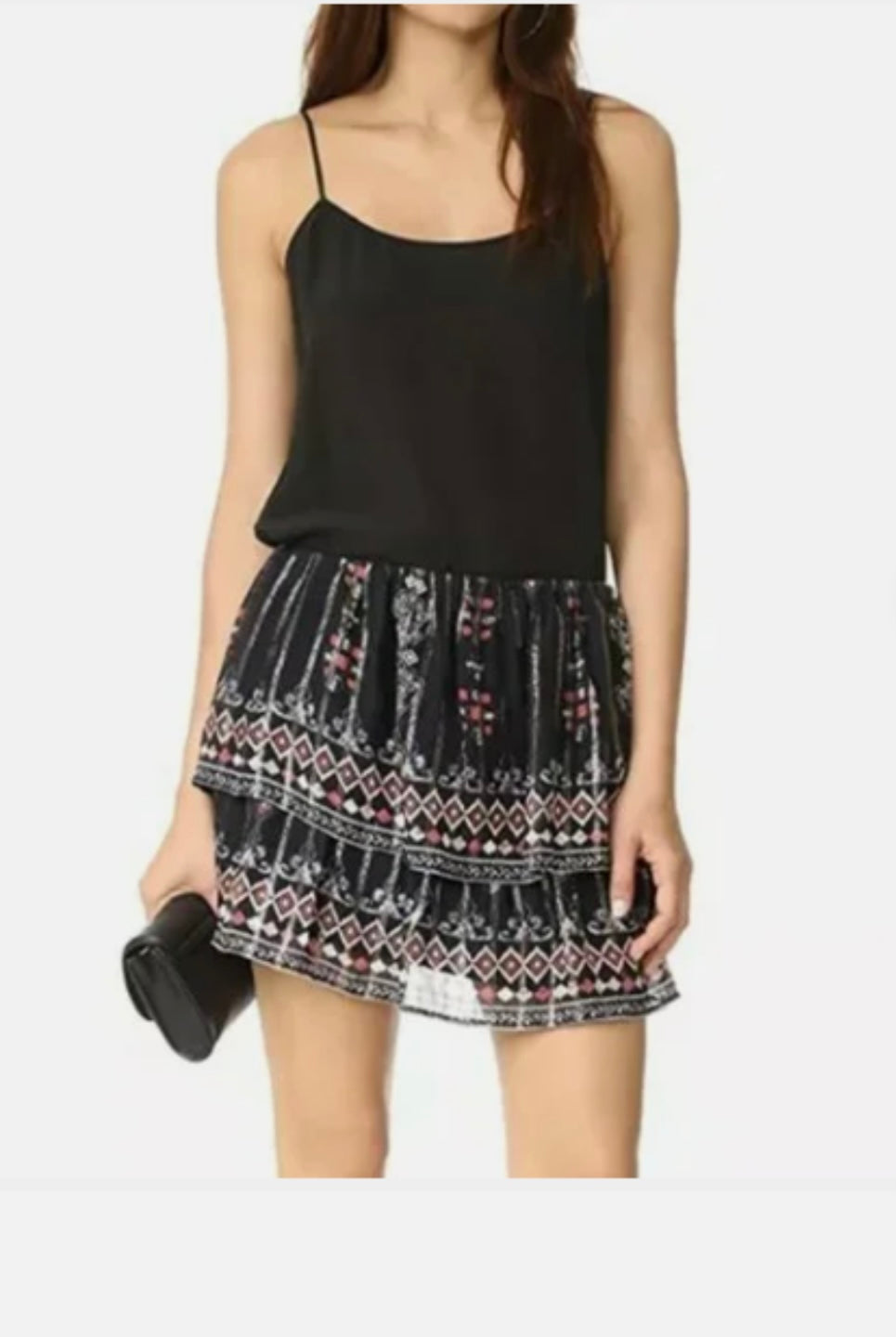 Joie Convertibe Skirt / Top w/ Black Boho Pattern - Xsmall