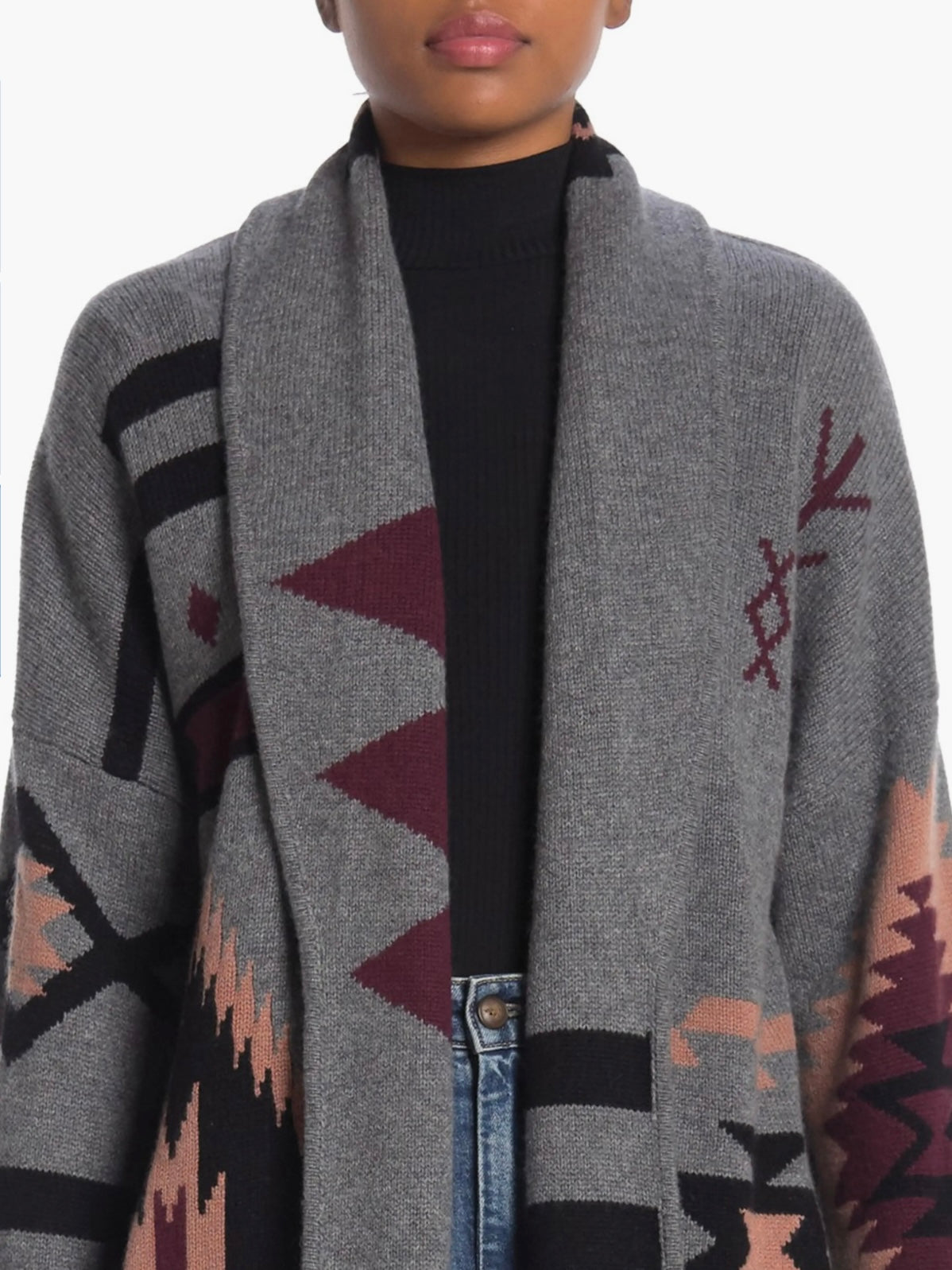 360 Cashmere Helen Boho Print Wool & Cashmere Blend Cardigan, Medium