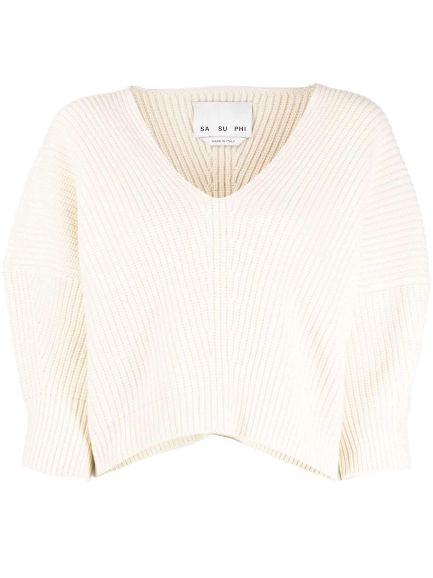 SA SU PHI
V-neck ribbed-knit jumper, size 42