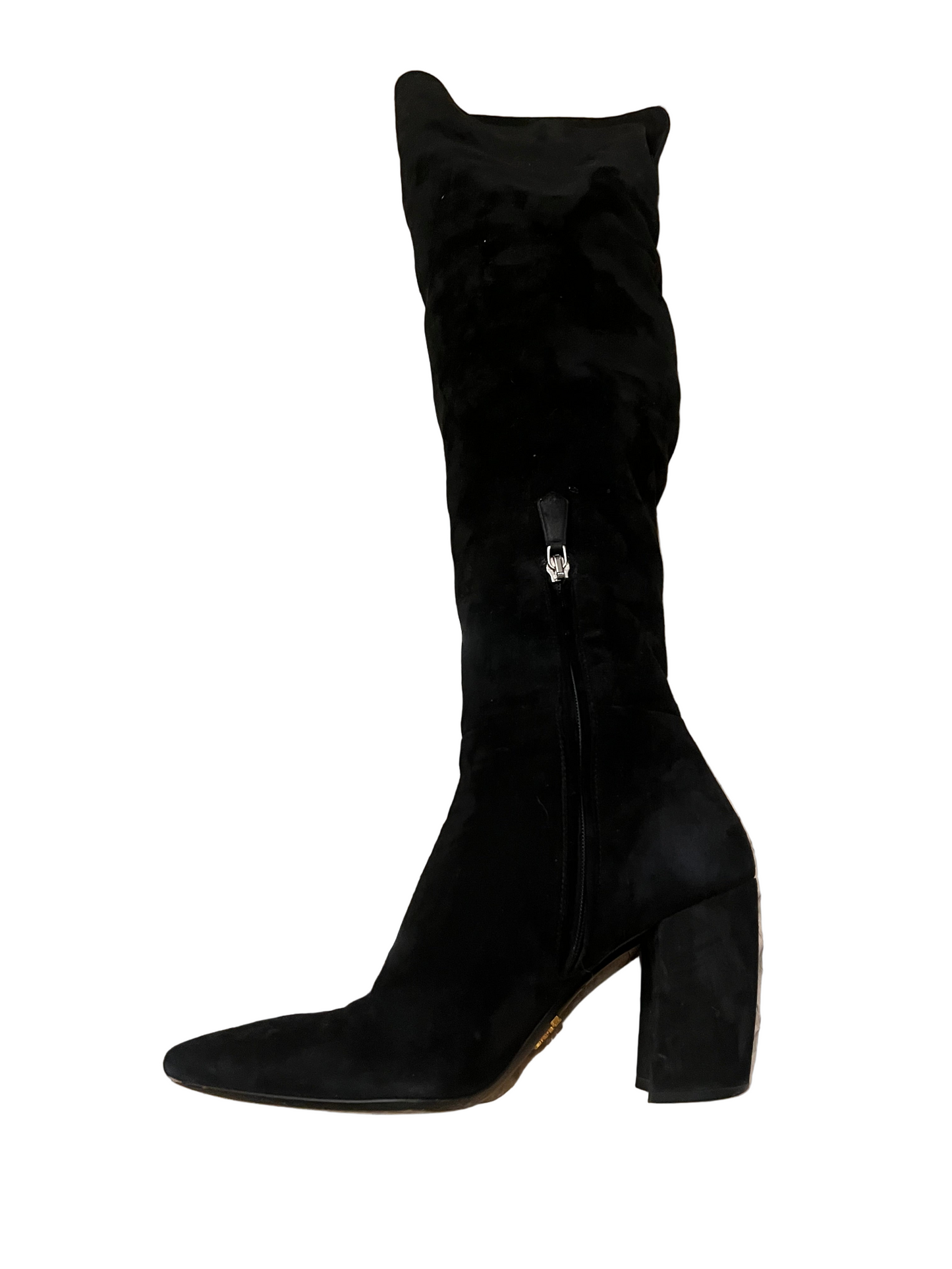 PRADA OVER THE KNEE SUEDE BOOTS, SIZE 36.5