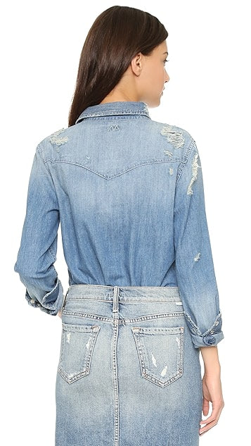 MOTHER All My Exes Shirt crop XSmall 
