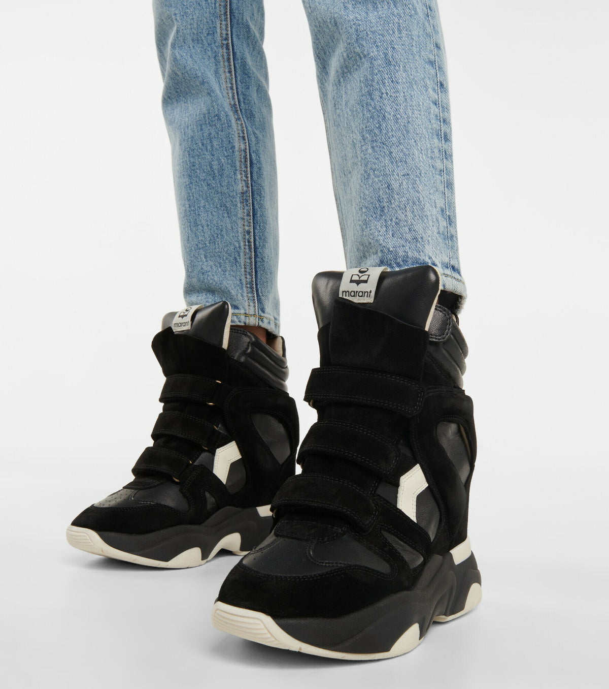 Isabel Marant - Balskee leather wedge sneakers, size 38