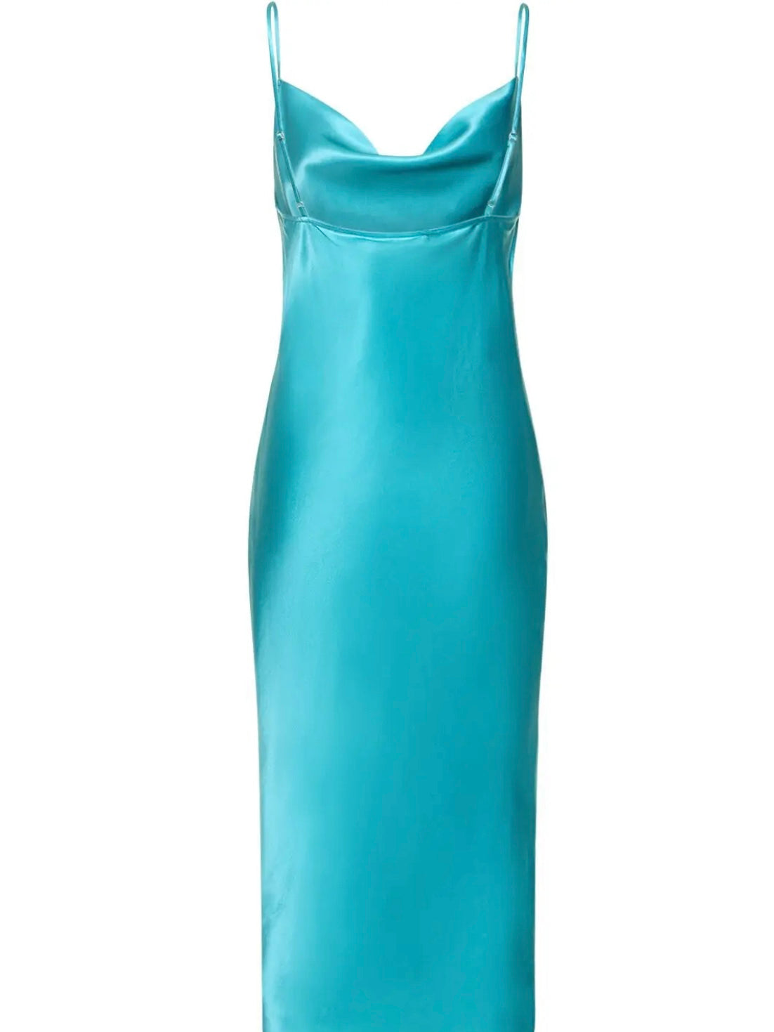 FLEUR DU MAL
Long Cowl Neck Slip Silk Midi Dress, Small