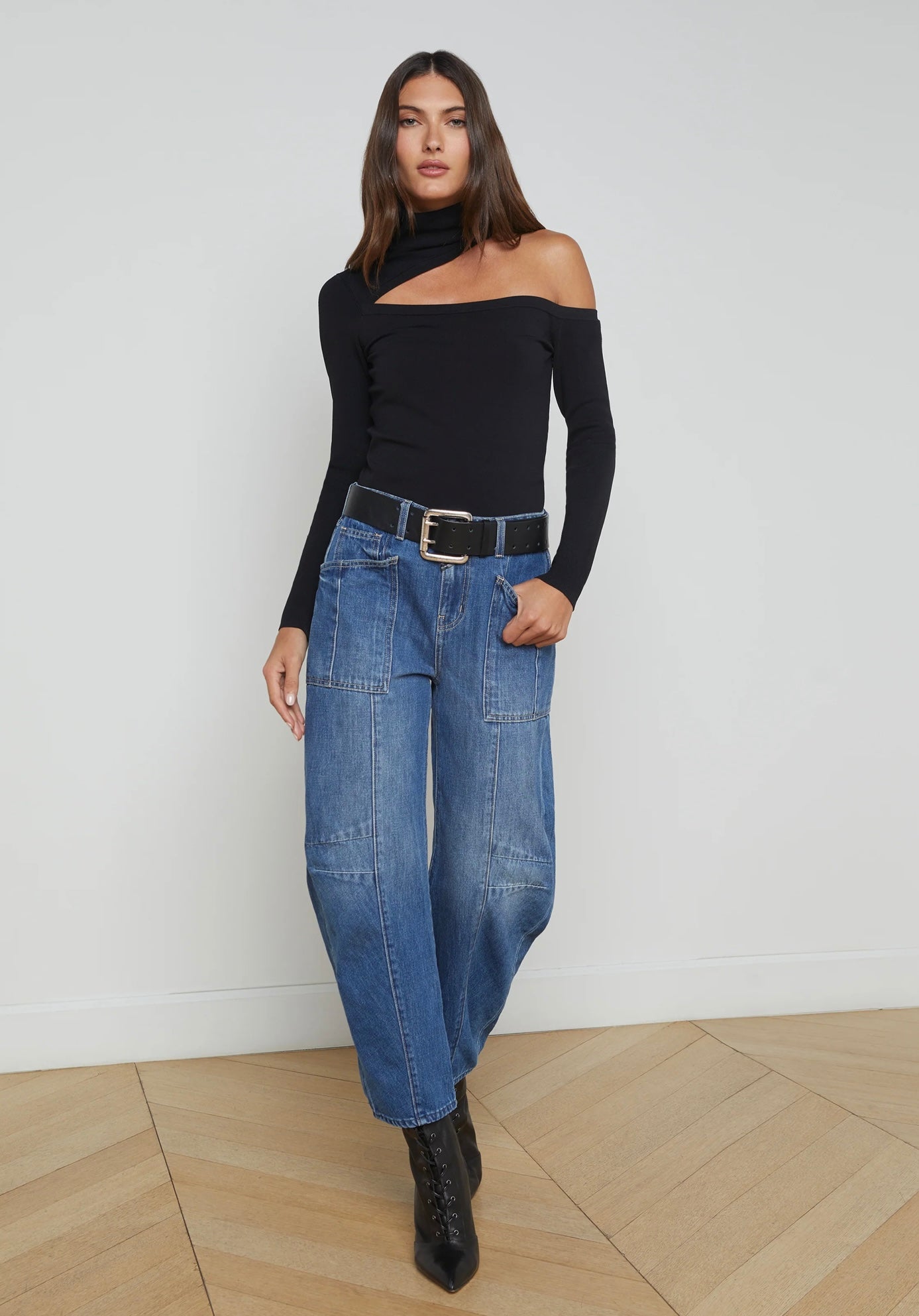L’AGENCE NWT Azia Cutout Turtleneck, XXSMALL