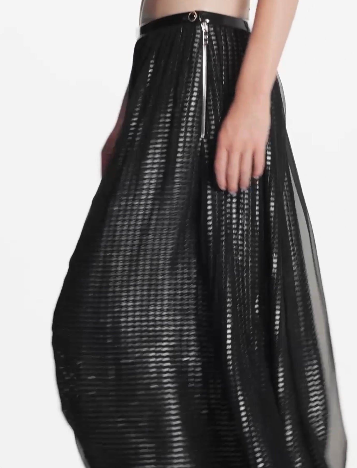LOUIS VUITTON NWT Draped Mirrorball Midi Skirt, SIZE 38
