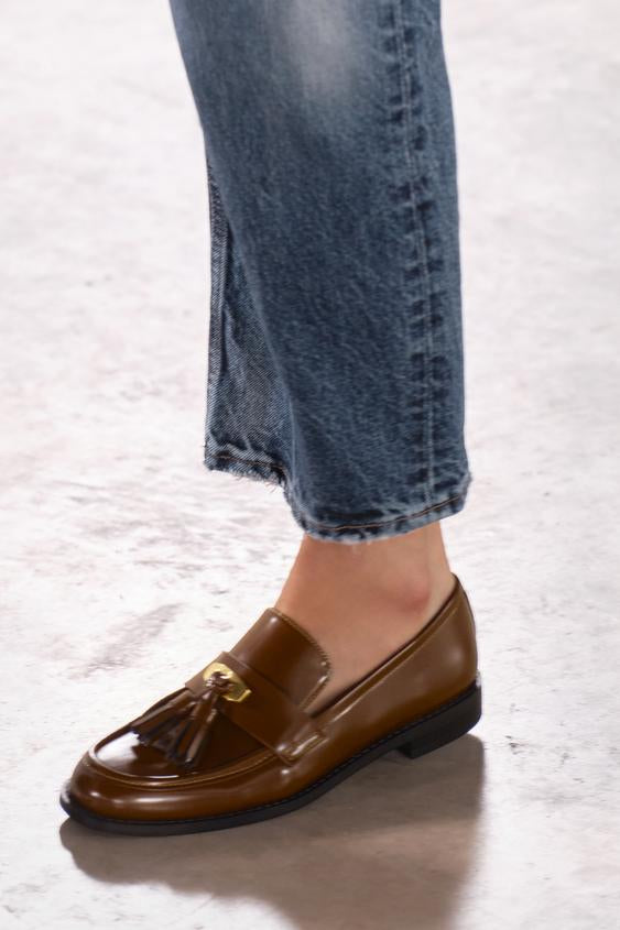 Zara tassel moccasins, size 39 (8.5)