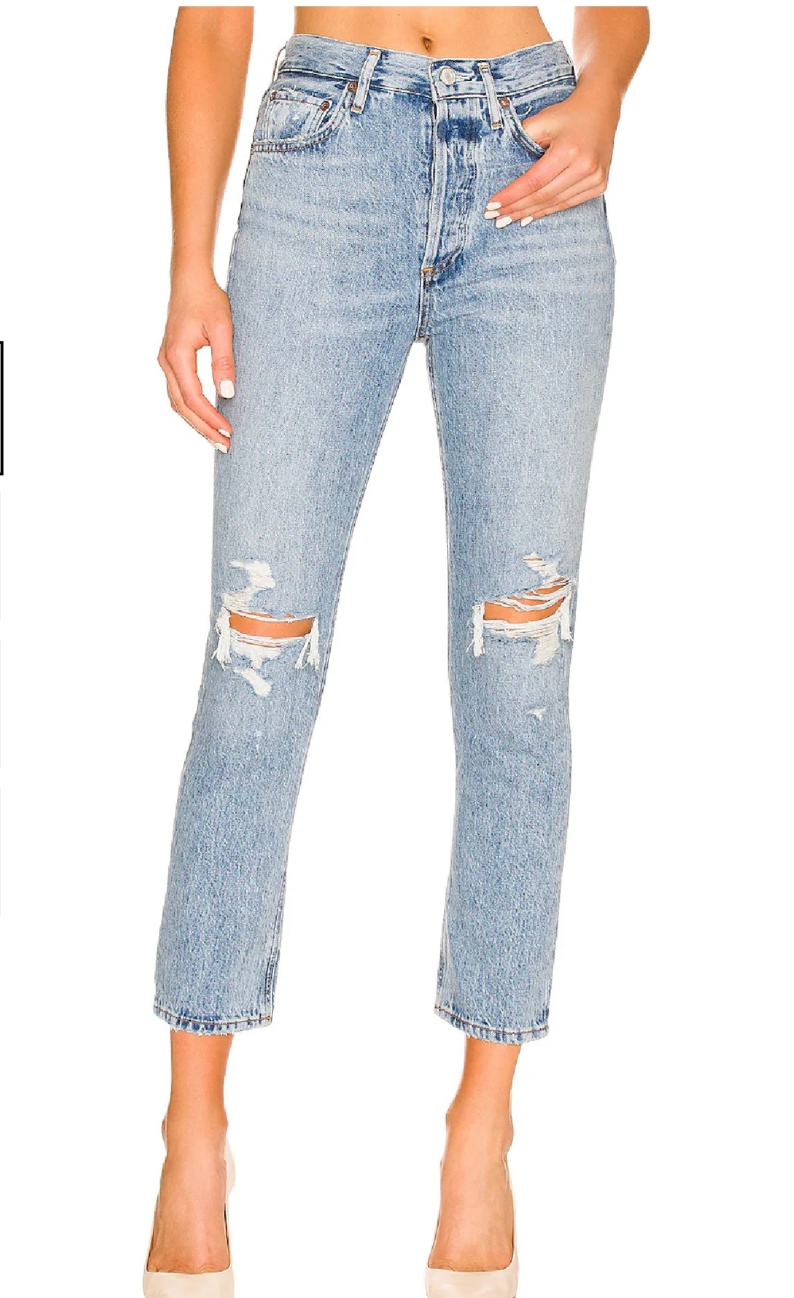 AGOLDE RILEY DISTRESSED Jeans, size 27
