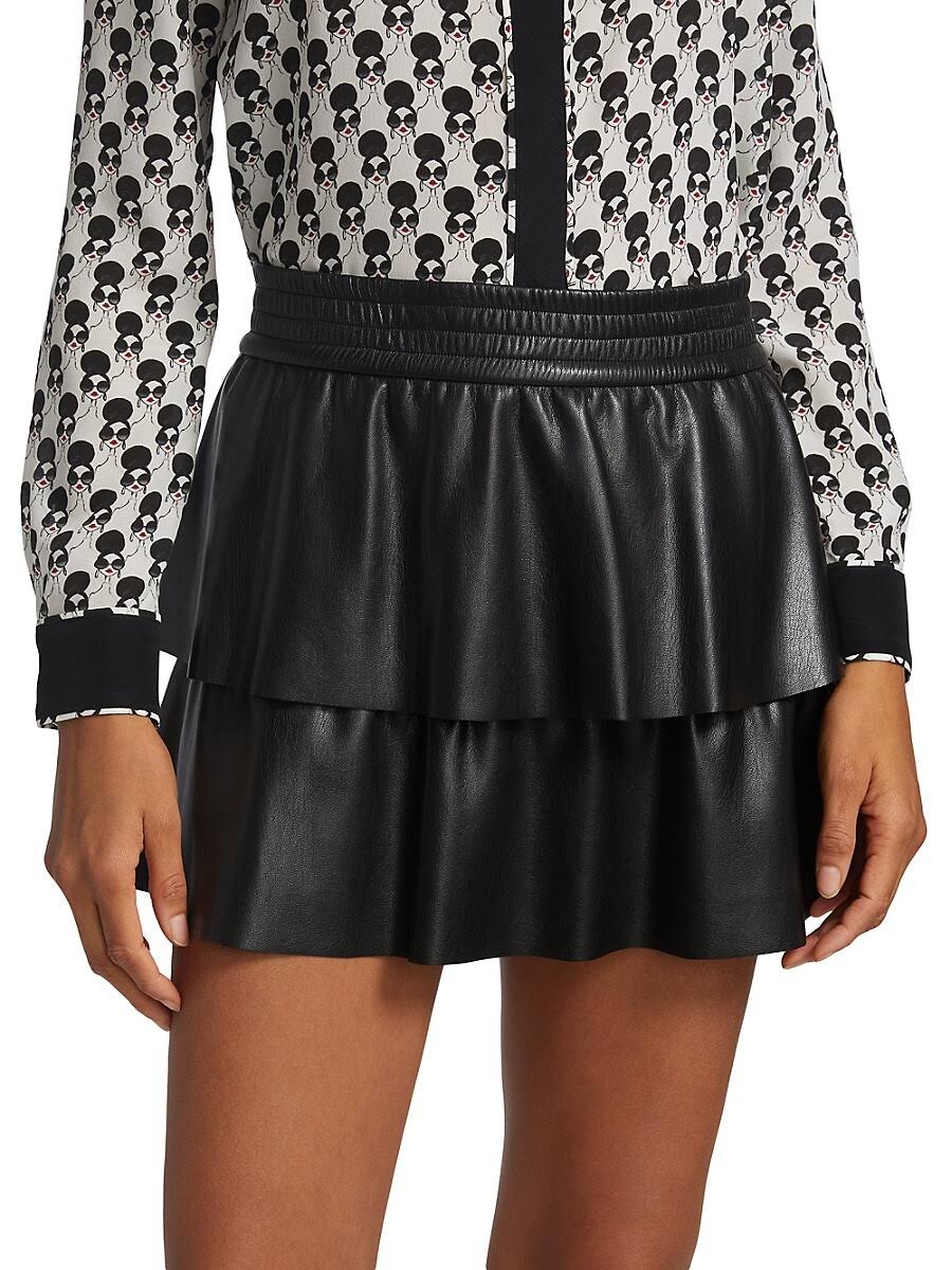 Alice + Olivia womens Jia Tiered Mini Skirt, SIZE 2