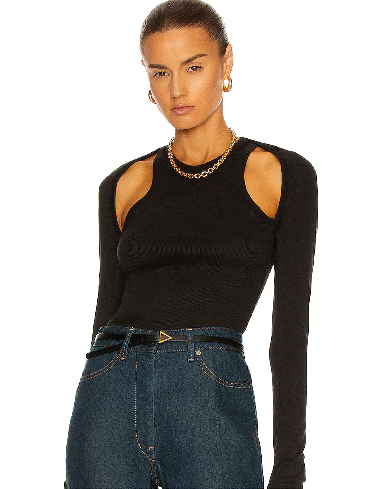 HELMUT LANG Rib Long Sleeve Tee, XSMALL