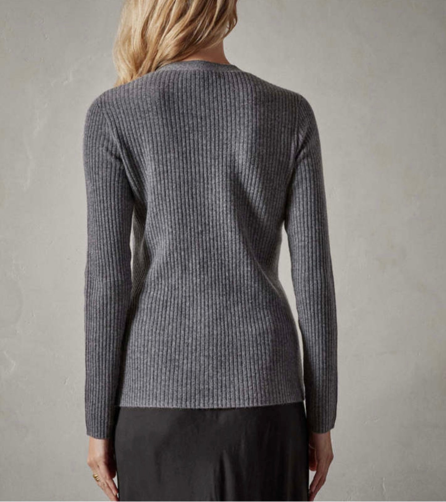 JAMES PERSE skinny ribbed recycled, cashmere sweater, Size 0