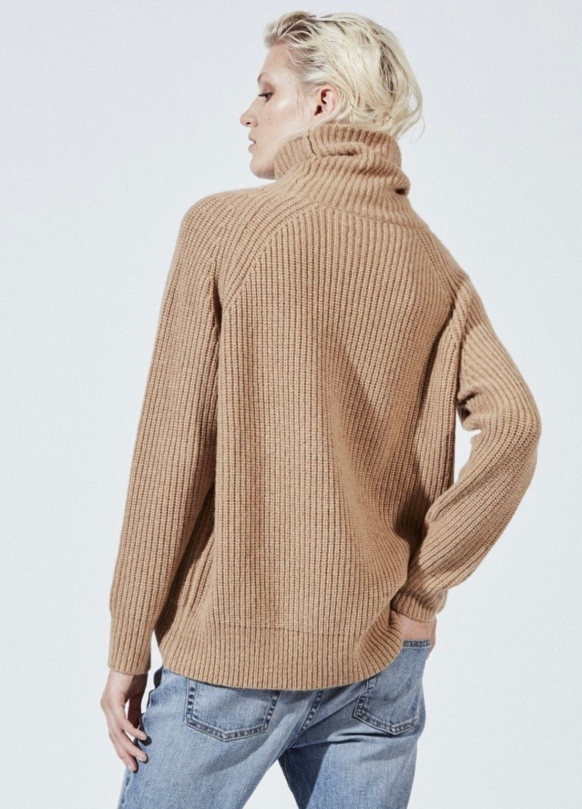 Nili Lotan Anitra Rib Knit Turtleneck Sweater, Small