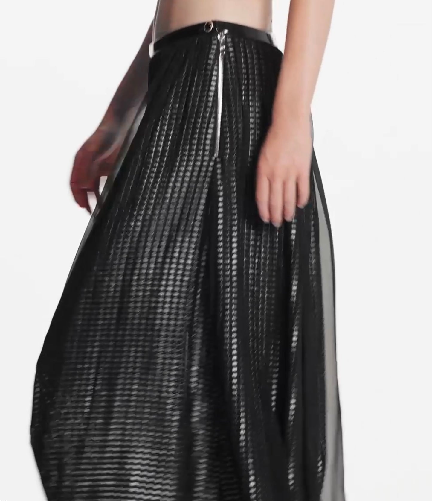 LOUIS VUITTON NWT Draped Mirrorball Midi Skirt, SIZE 38