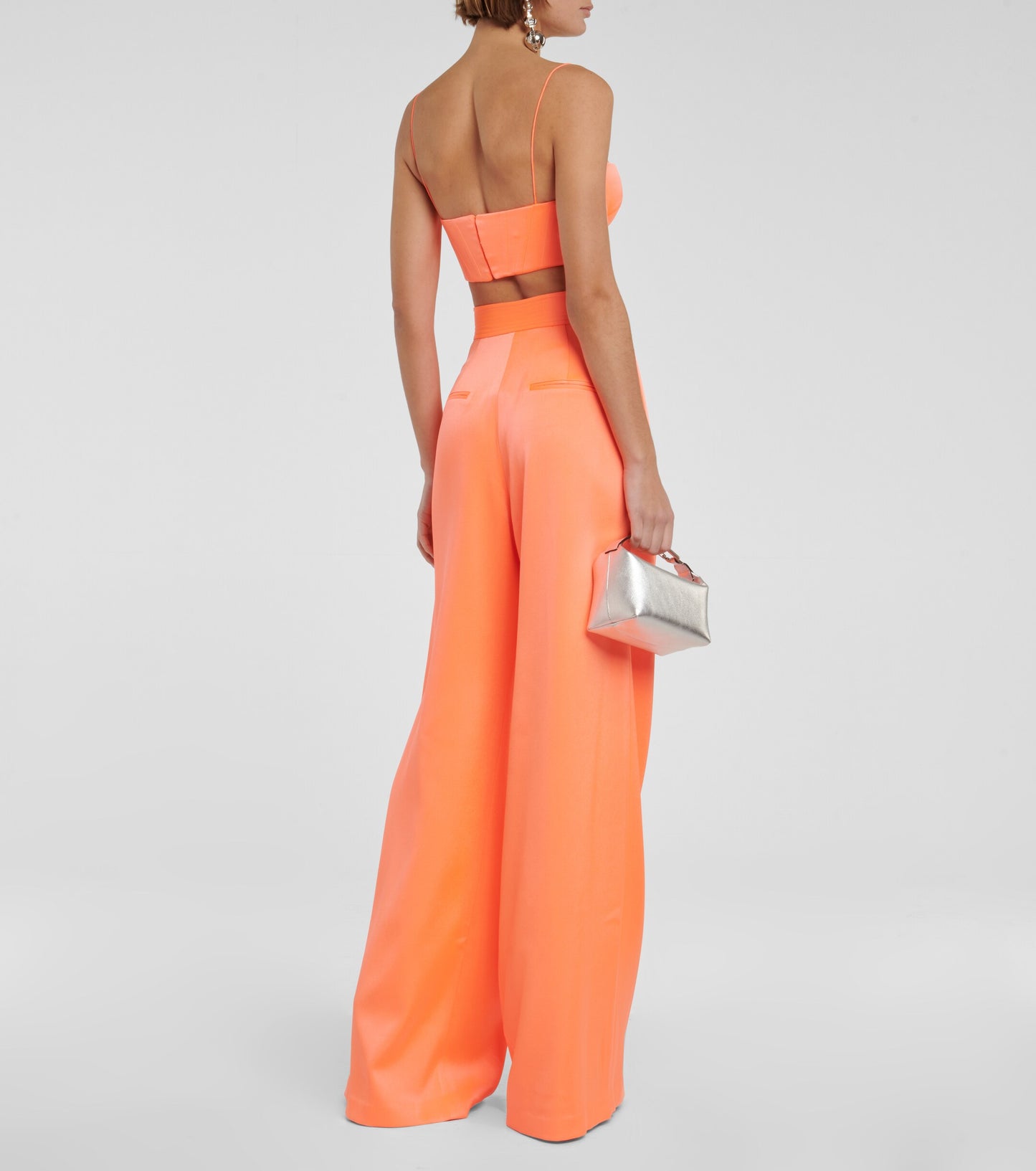 ALEX PERRY
Patton wide-leg crêpe satin pants UK SIZE 12