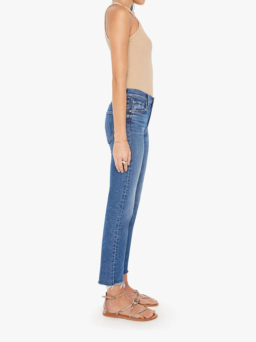 MOTHER - The Mid Rise Rider Ankle Fray in Local Charm, Size 25