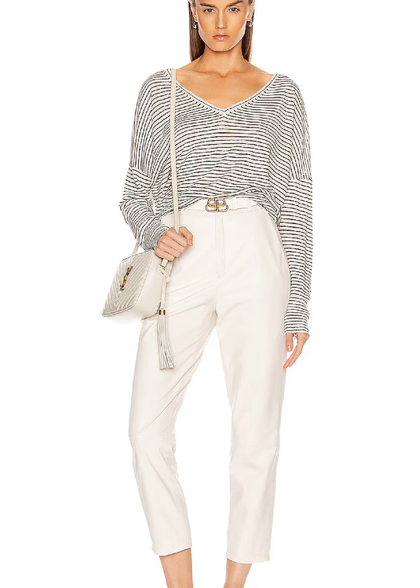 NILI LOTAN Maggie Linen Sweater, XSMALL (oversized fits, SMALL/MEDIUM