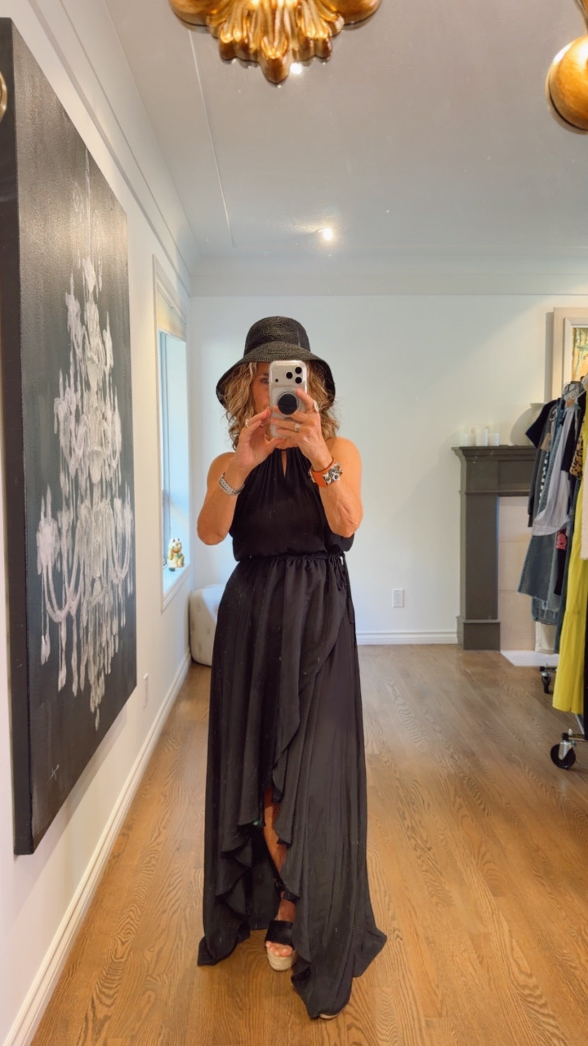 Calypso St. Barth Sarah black maxi dress, Small