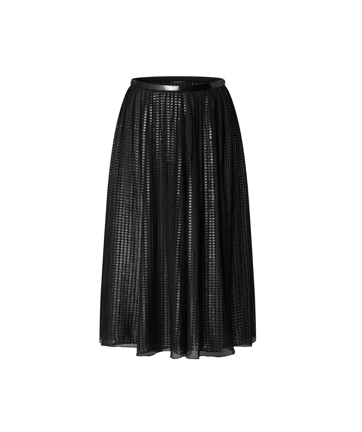 LOUIS VUITTON Draped Mirrorball Midi Skirt, SIZE 38