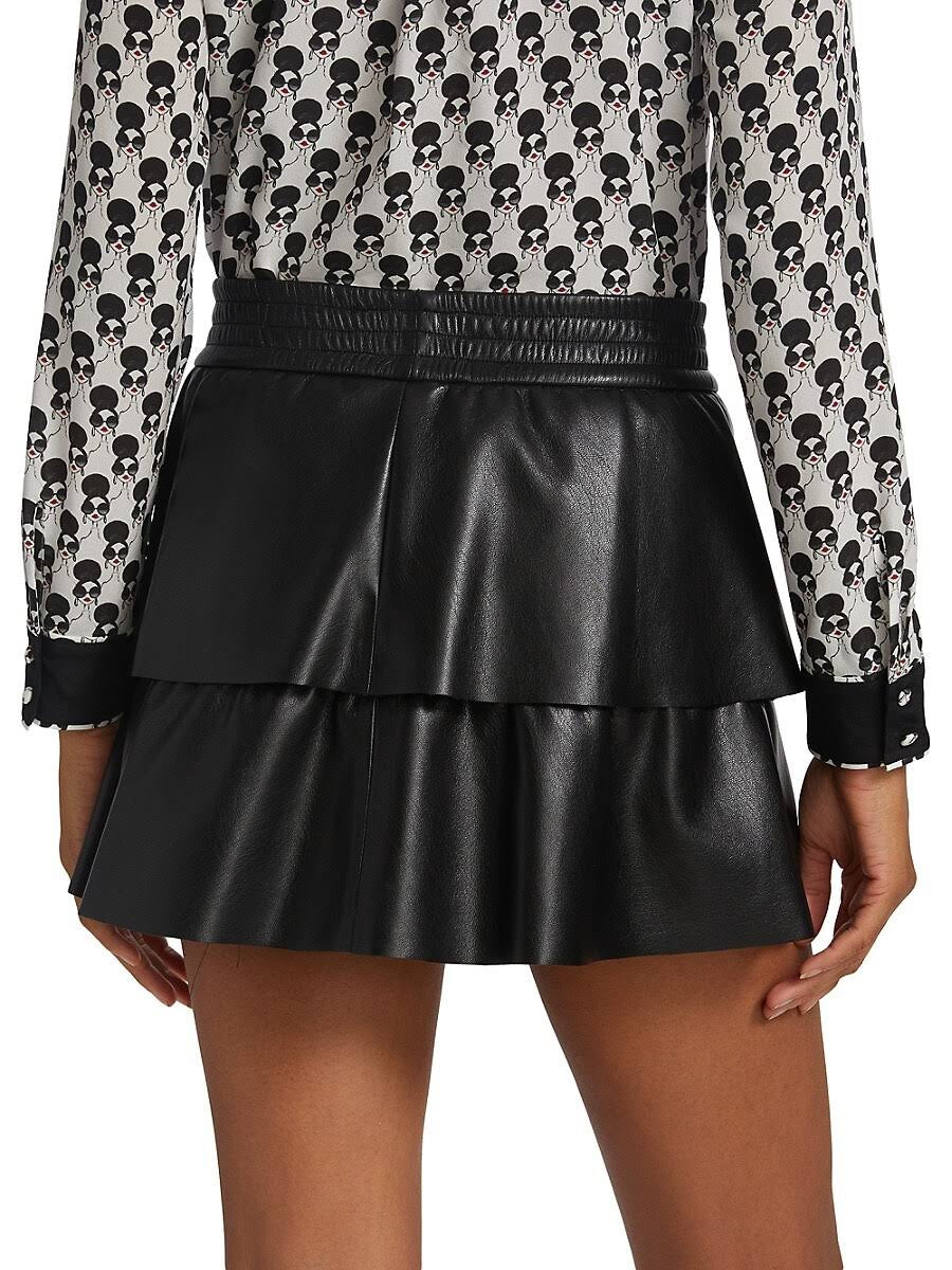 Alice + Olivia womens Jia Tiered Mini Skirt, SIZE 2