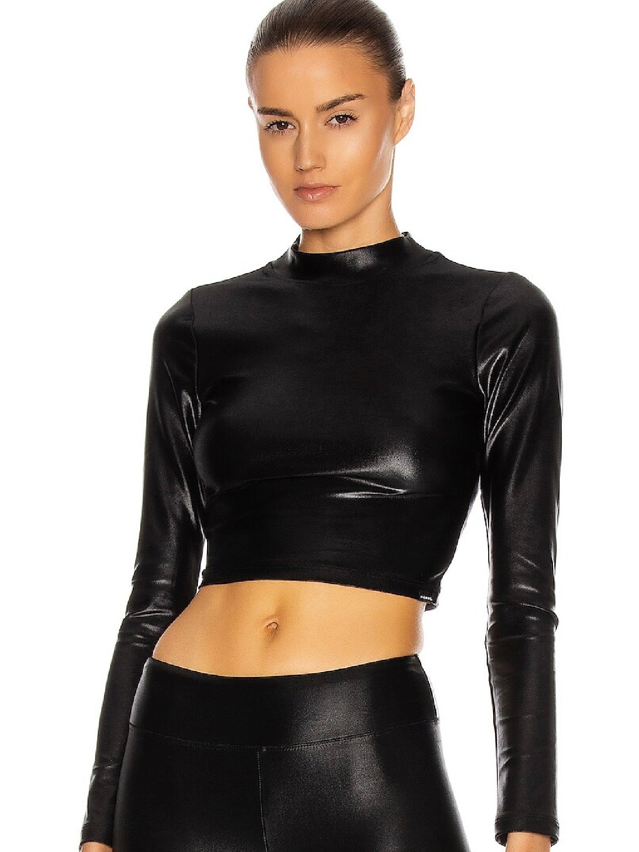 KORAL Luca Infinity Long Sleeve Crop Top, SMALL