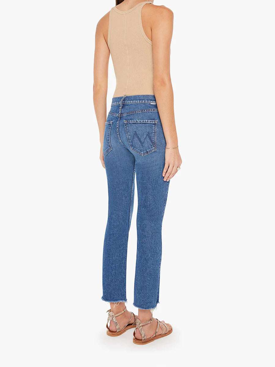 MOTHER - The Mid Rise Rider Ankle Fray in Local Charm, Size 25