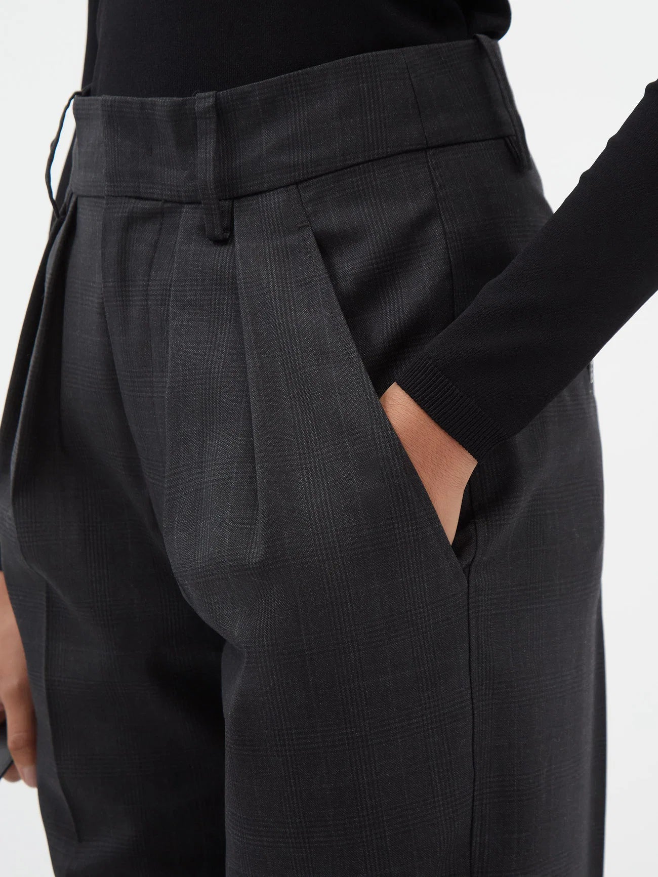 ISABEL ÉTOILE MARANT
Nafy High-Rise Prince Of Wales-Check Wool Trousers, SIZE 42
