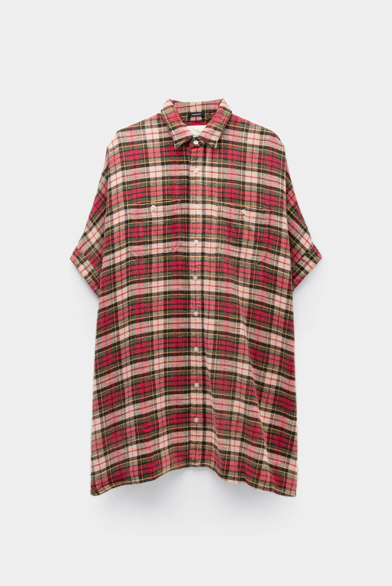 R13 Plaid Oversized Boxy Shirtdress, O/S