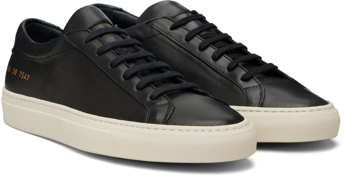 COMMON PROJECTS NEW IN BOX Black Achilles Sneakers, Size 40