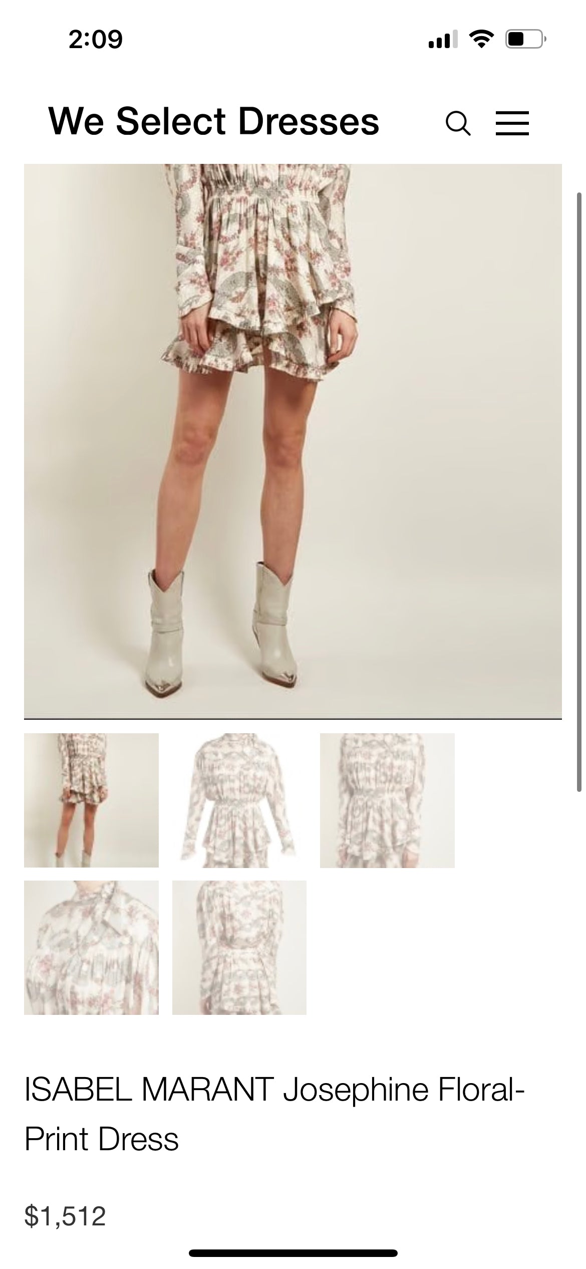 ISABEL MARANT Josephine SILK DRESS, SIZE 36