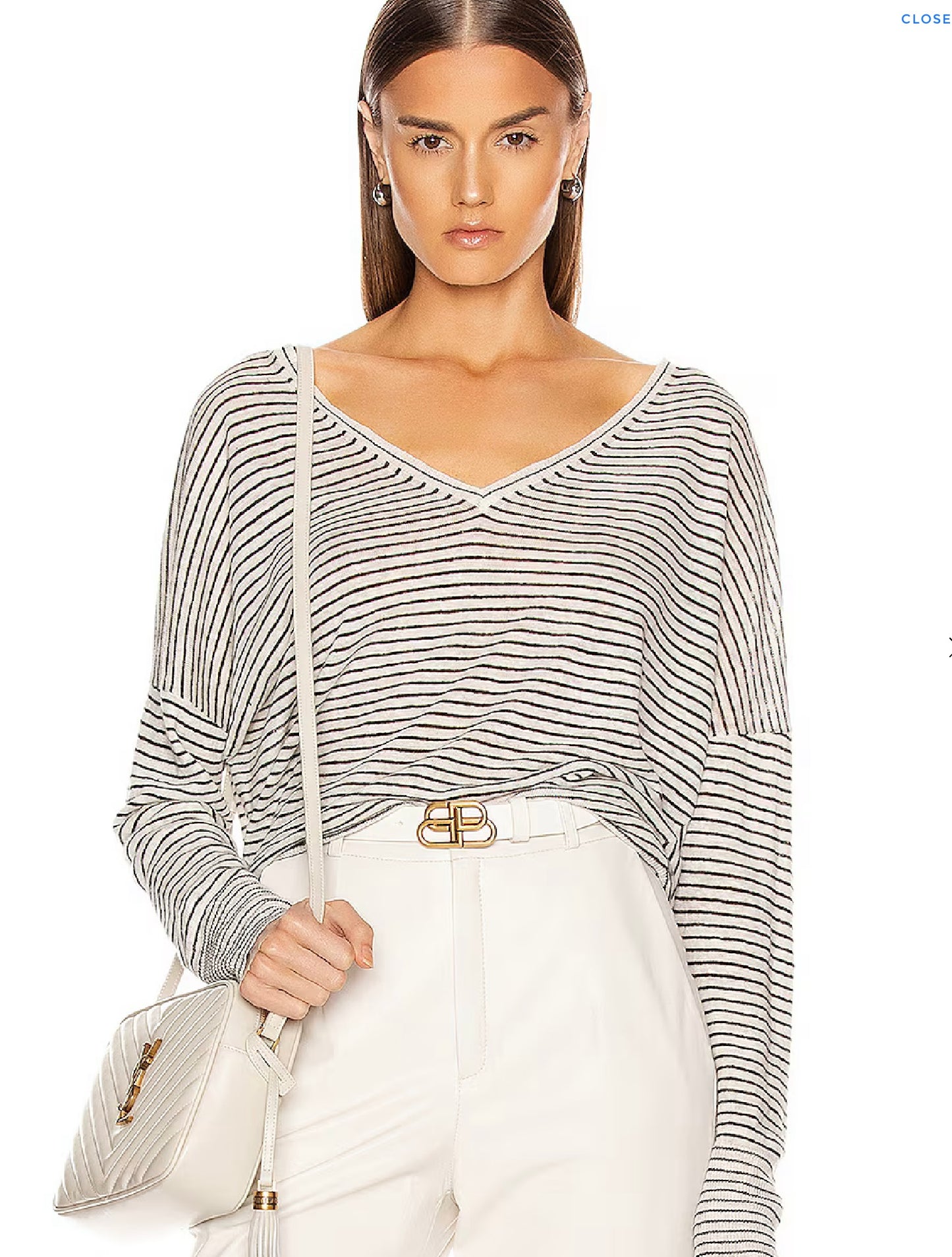 NILI LOTAN Maggie Linen Sweater, XSMALL (oversized fits, SMALL/MEDIUM