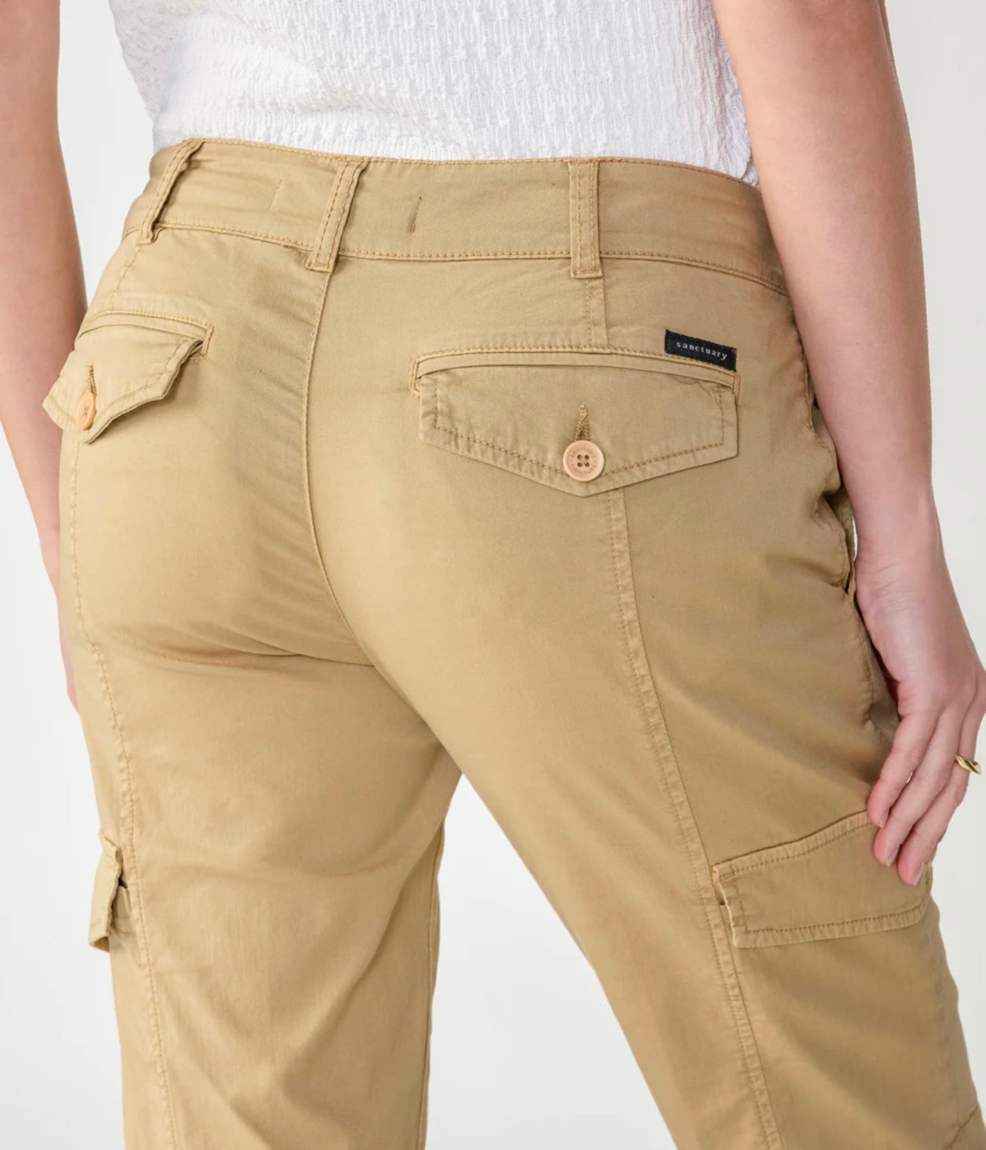 Sanctuary NWT Rebel Standard Rise Cargo Pant - True Khaki, SIZE 29