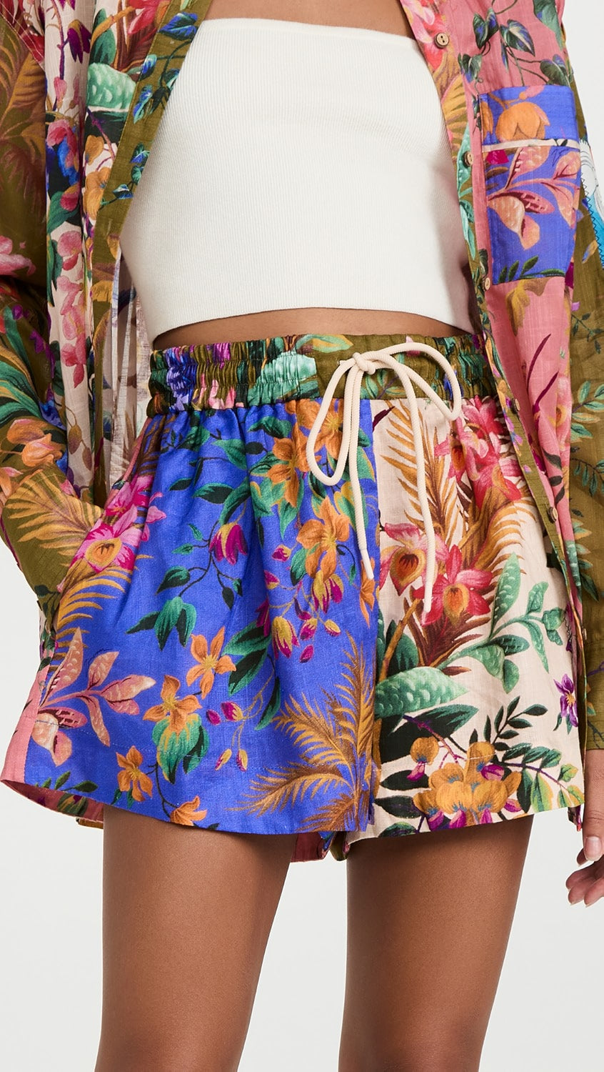 Zimmermann Tropicana Patched Shorts, Medium