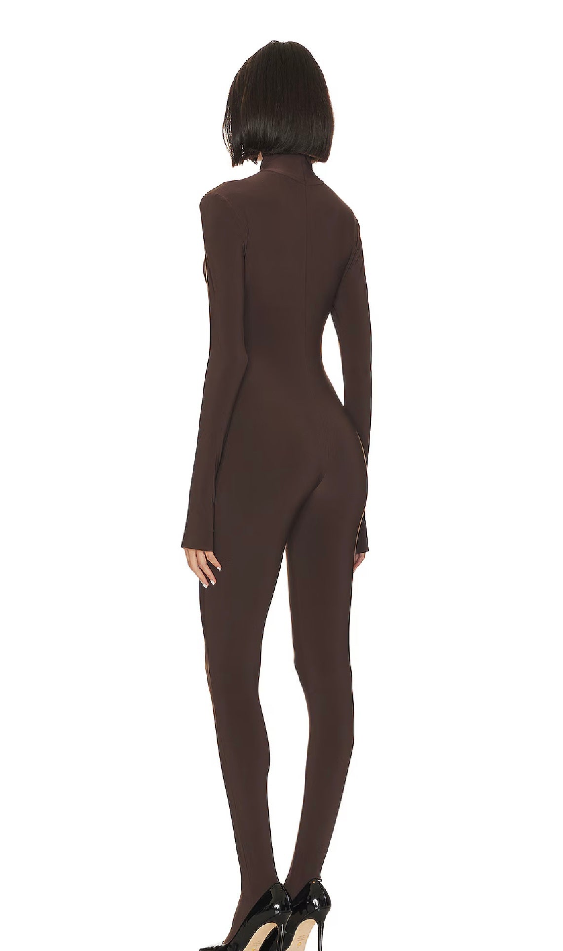 Norma Kamali NWT Slim Fit Turtle Catsuit With Footsie, MEDIUM