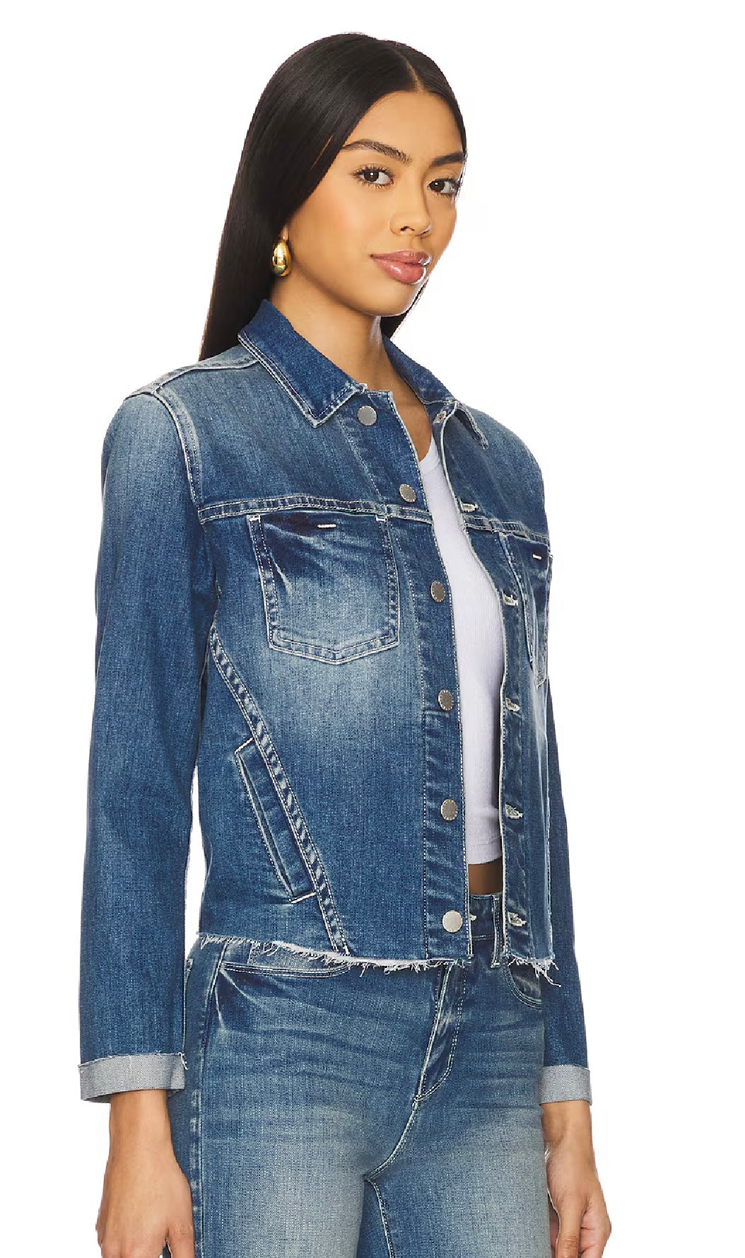 L'AGENCE Janelle Slim Raw Edge Jacket, XSmall