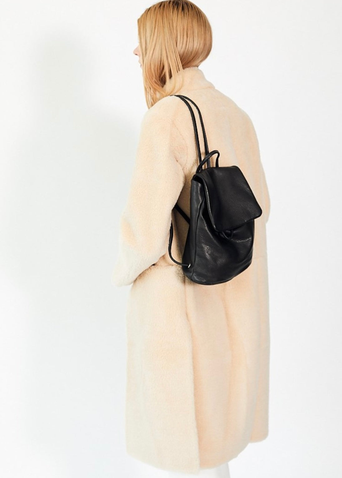 MIJEONG PARK Wool Faux Shearling Coat, Medium