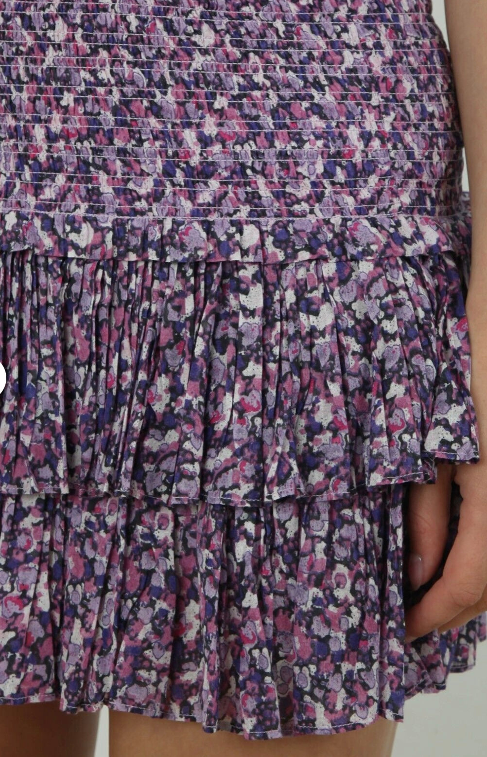 Marant Etoile PURPLE ‘Naomi’ patterned skirt, xsmall