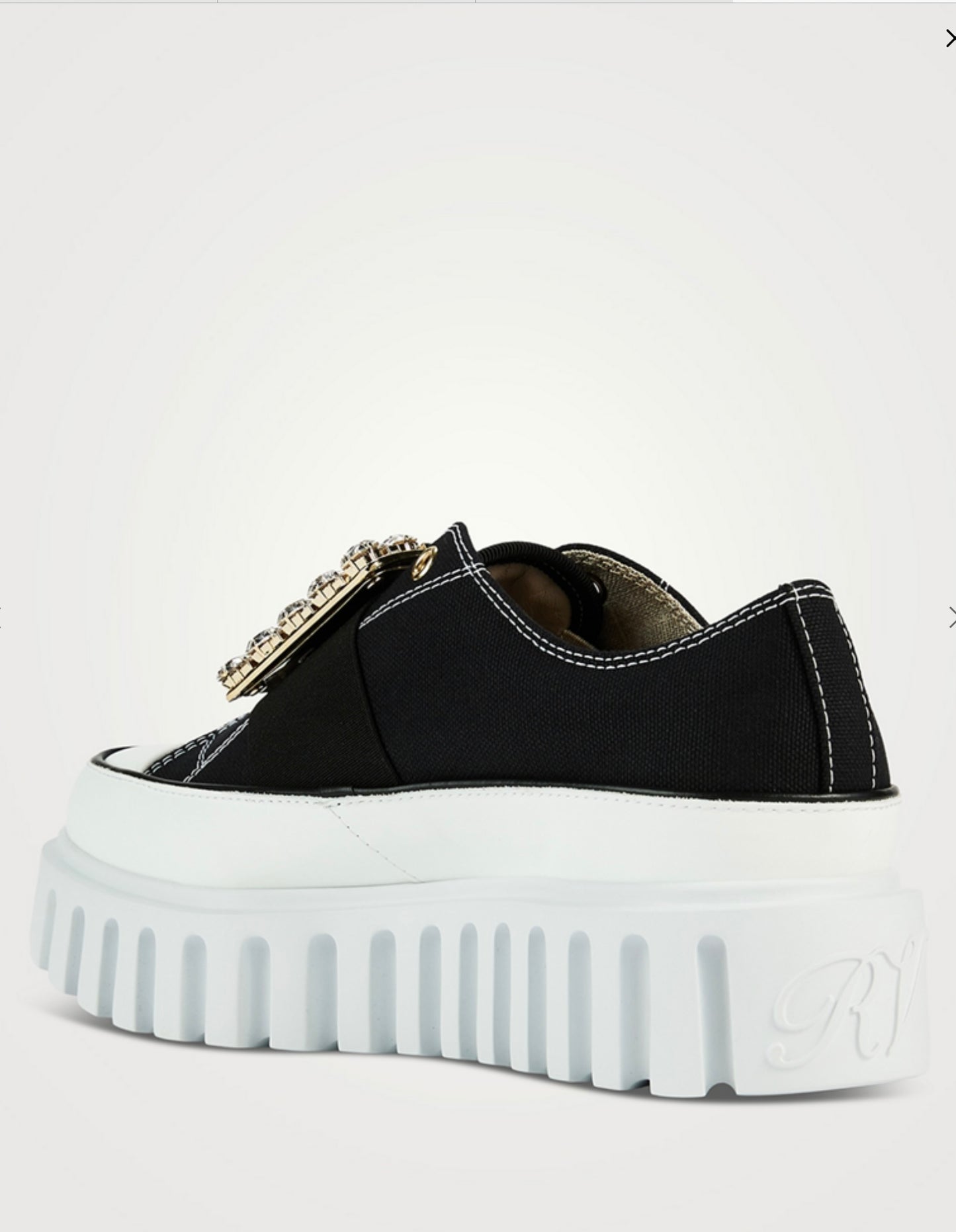 ROGER VIVIER
Viv' Go-Thick Canvas Slip-On Sneakers, SIZE36.5