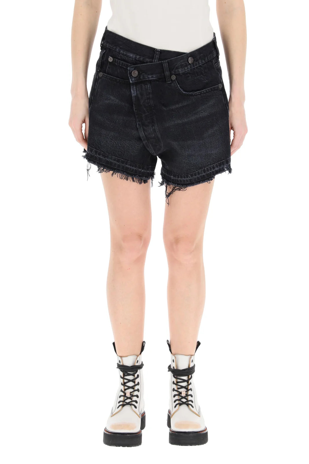 R13 Crossover Denim Shorts, size 27 fits large
