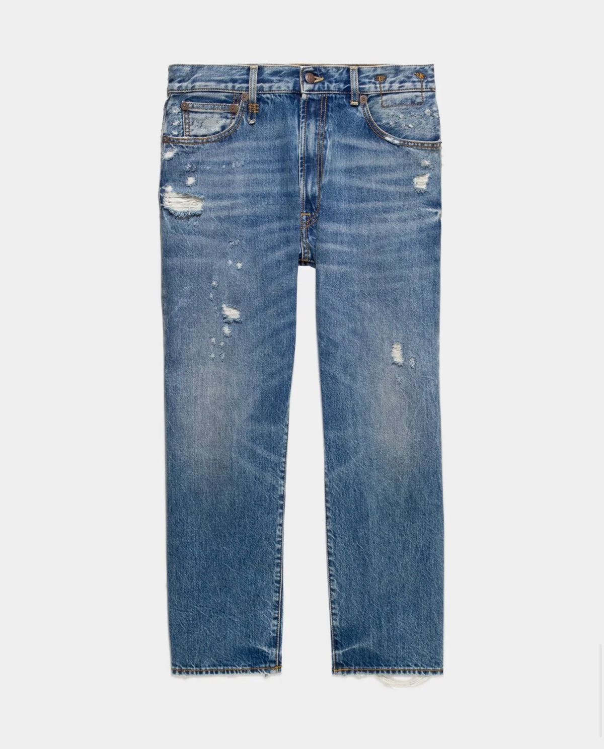 R13 BOYFRIEND JEAN - BAIN WITH RIPS, SIZE 24 (FITS 25/26)