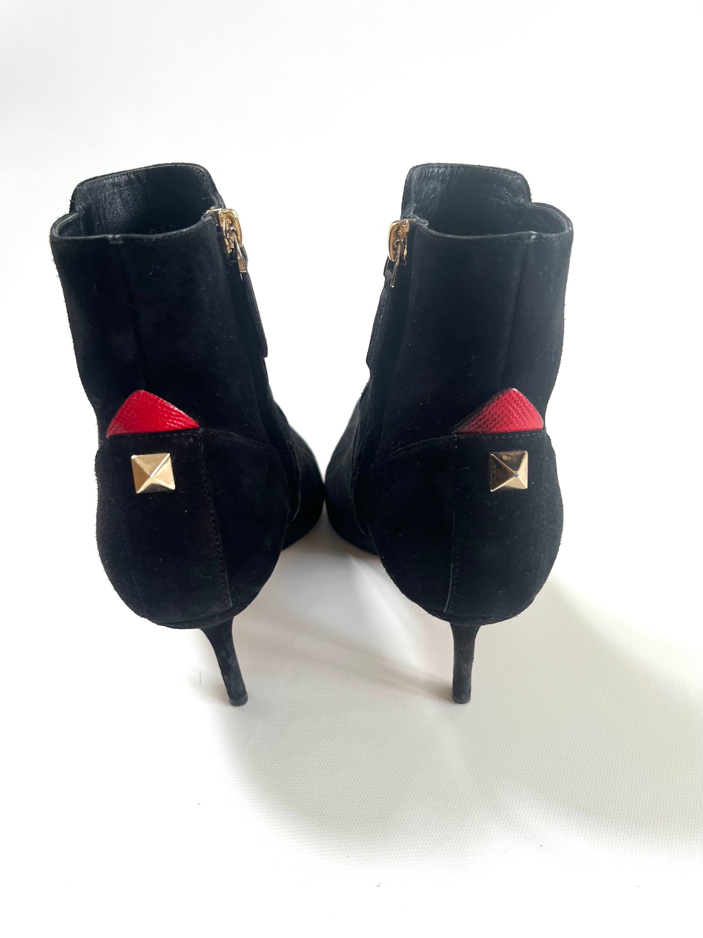 Valentino black suede boots, size 6